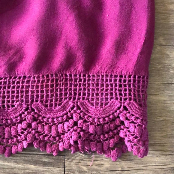 Entro Purple Lace Crest and Trim High Neck BabyDoll Dress size Small - Picture 6 of 13